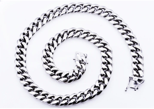 Men's 14mm Stainless Steel Cuban Link Chain