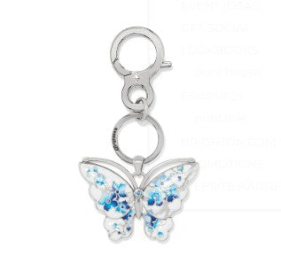 Kyoto In Bloom Indigo Butterfly Handbag Fob by Brighton