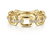 14K Yellow Gold Chain Link Stackable Ring Band with Diamond Connectors