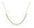 18 inch 14K Yellow Gold Scalloped Diamond Choker Necklace