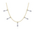 18 inch 14K Yellow/White Gold Pear Shaped Diamond Station Choker Necklace