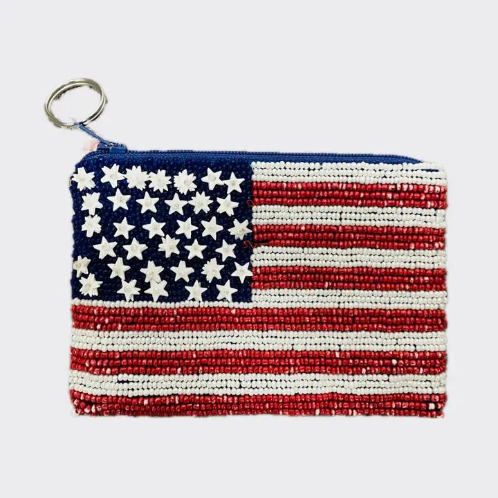 USA Flag Coin Purse & Key chain