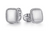 925 Sterling Silver Square Cufflinks with Twisted Rope Trim