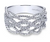 14K White Gold Twisted Rope and Diamond Ring