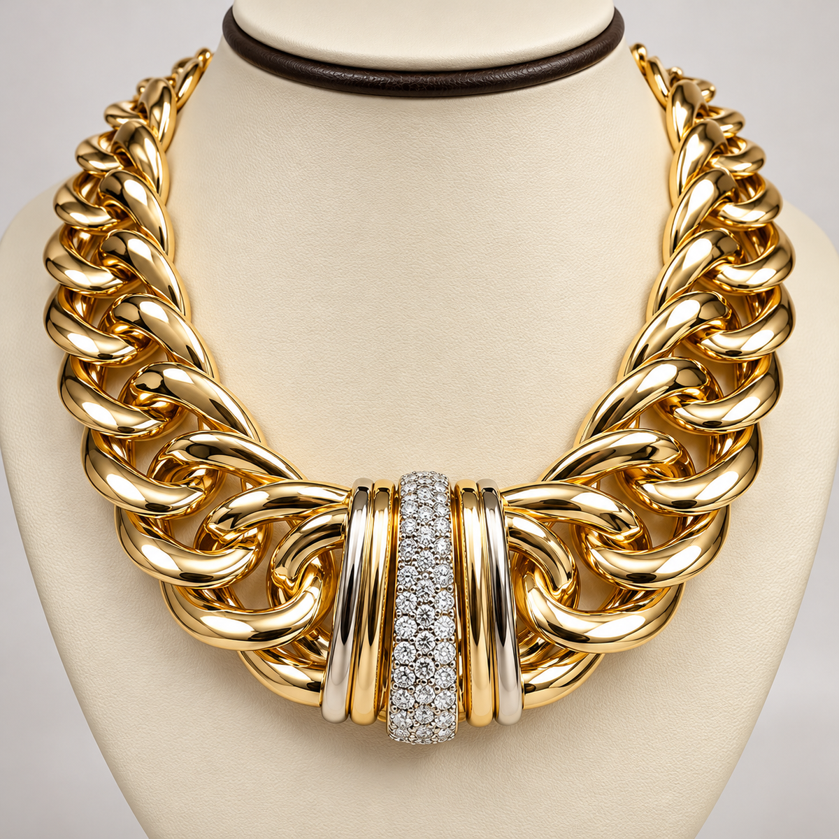 14K Yellow Gold Diamond Link Chain – 3.60 CTW