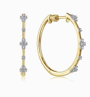 14k earrrings & diamond