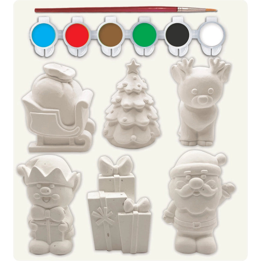 Christmas Time - Plaster Figurine Paint Set