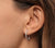 14K White Gold 20mm Inside Out Diamond Hoop Earrings