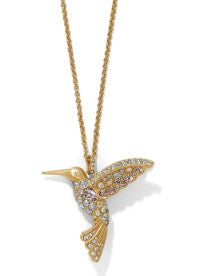 Trust Your Journey Golden Hummingbird Necklace by Brighton