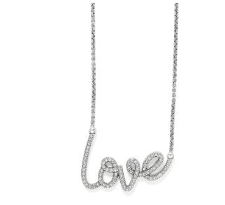 Love Script Sparkle Necklace by Brighton