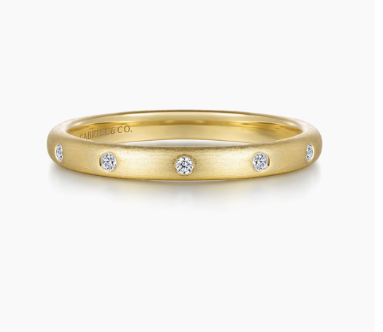 14K Yellow Gold Diamond Stackable Ring – 0.04 CTW by Gabriel &amp; Co. (In Stock)