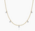 14K Yellow-White Gold Diamond Stations Droplet Necklace