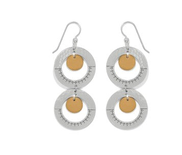 Palm Canyon Two Tone French Wire Earrings by Brighton
