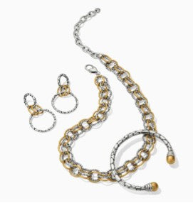 Pebble Link Two Tone Bracelet