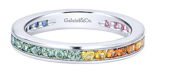 Gabriel & Co. Stackable 14K White Gold Ring