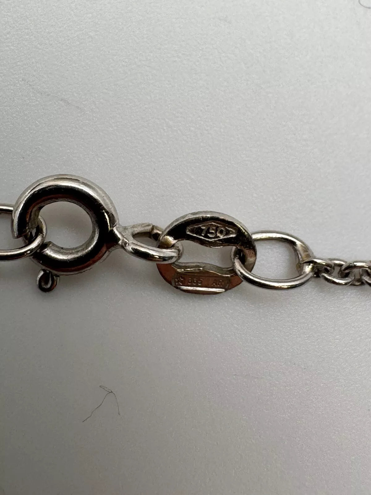 18k White Gold Necklace Diamond Double Heart Pendant 1.60ct