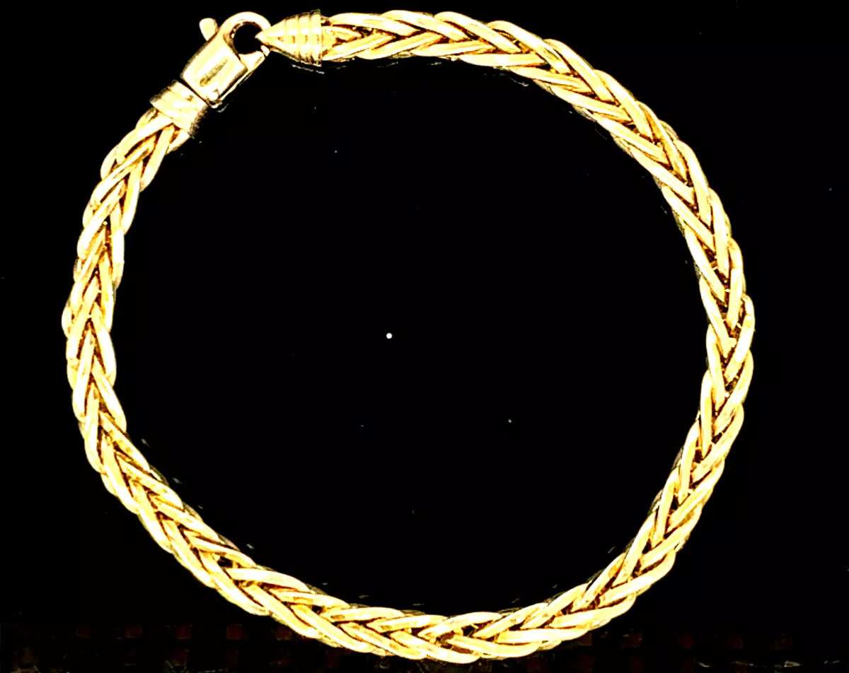 14k Yellow Gold Effy Woven Bracelet 7 Inch