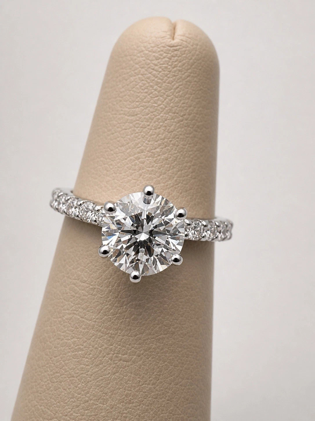 14k White Gold 1.70 Ct Round Brilliant Diamond Engagement Ring I Color Si1 Gia