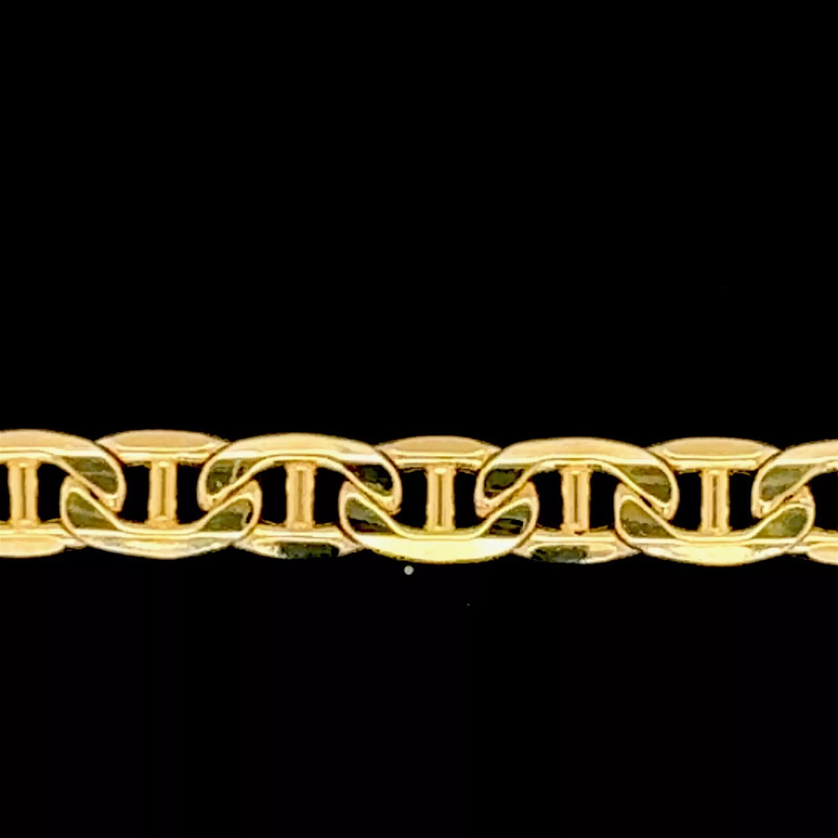 14k Yellow Gold Gucci Link 9 Inch Bracelet 10.3 Grams