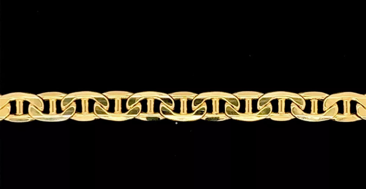 14k Yellow Gold Gucci Link 9 Inch Bracelet 10.3 Grams