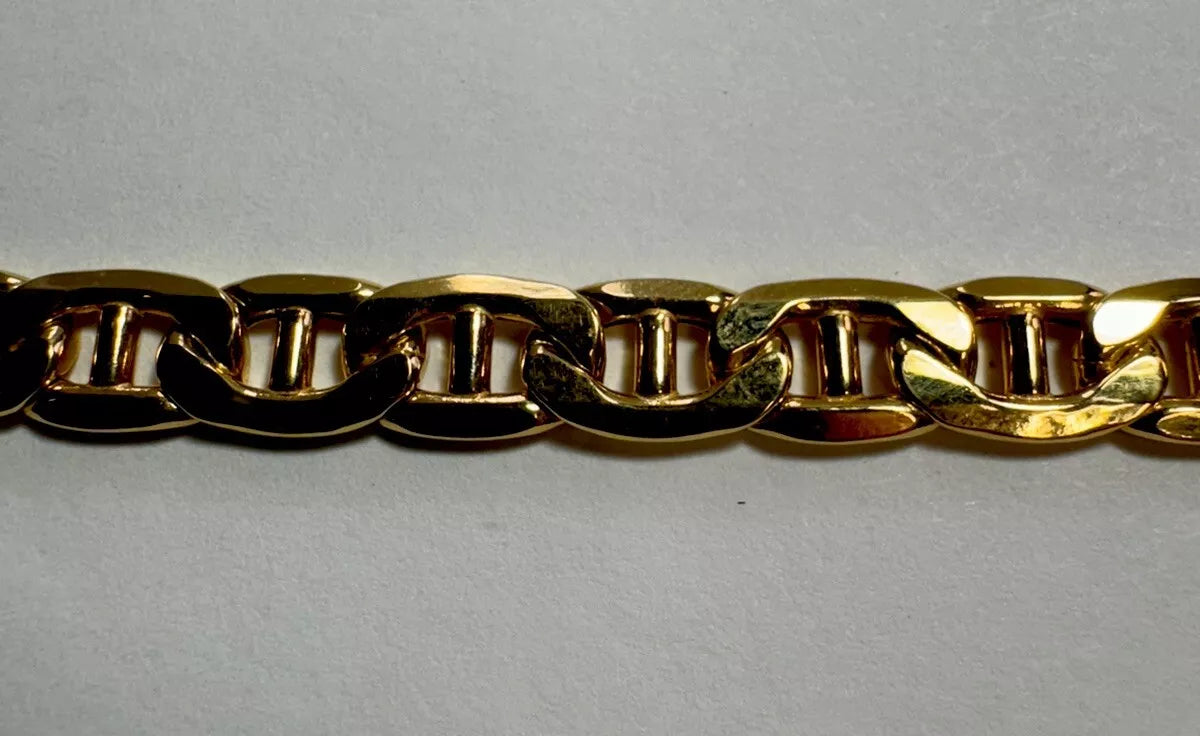 14k Yellow Gold Gucci Link 9 Inch Bracelet 10.3 Grams