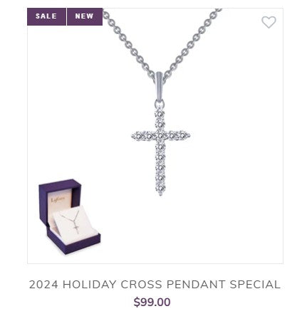 2024 HOLIDAY CROSS PENDANT SPECIAL