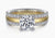 - 14K White-Yellow Gold Round Diamond Engagement Ring- REBA