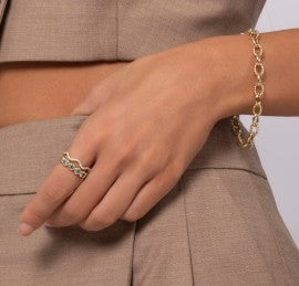 14K Yellow Gold Diamond Stackable Ring by Gabriel &amp; Co.