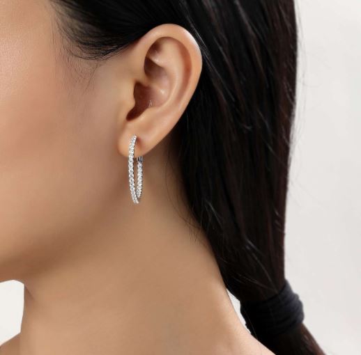 Lafonn Sterling Hoop Earrings