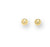 14kt 3 mm Yellow Gold Ball Stud Earrings