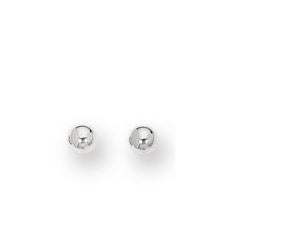 14K White Gold Polished 5mm Post Earring