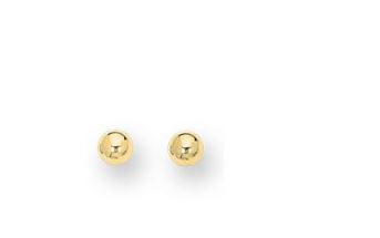 14K Yellow Gold Polished 5mm Post Earring