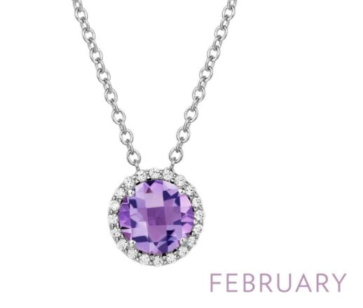 February Birthstone Necklace