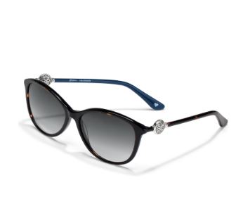 Collection: Ferrara  Color: Tortoise-Navy  100% UVA/UVB Protection: Yes  Optical Ready: Yes  Material Accents: Silver Plated  Sunglass Shape: Oval