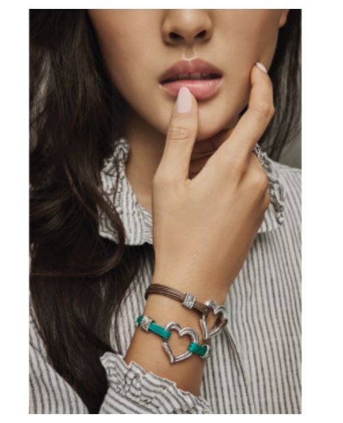 Heritage Heart Bracelet- BROWN