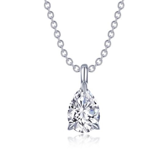 Pear-Shaped Solitaire Necklace