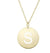14K Gold Disc Initial S Necklace