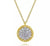 14K Yellow Gold Diamond Pavé twisted Rope Halo Necklace