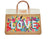 Love East West Burlap Tote NEW From the Artful At Heart Collection