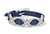 Kriss Kross Etched Bandit Bracelet- FRENCH BLUE