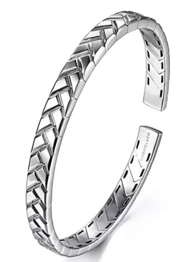 Sterling Silver Open Herringbone Bracelet
