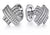 Sterling Silver Triple Row Twisted Rope X Cufflinks