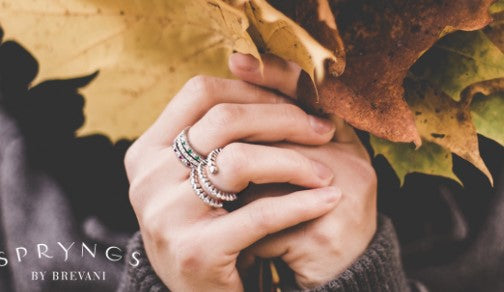 14K White Gold 3-Row Diamond Spryng Ring By Brevani - As Seen on the Bachelorette