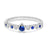 14K White Gold Diamond Sapphire Bezel Ring By Brevani