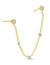 14K Yellow Gold Dashing Diamond 0.40CTW Double Hole Chain Earring By Brevani