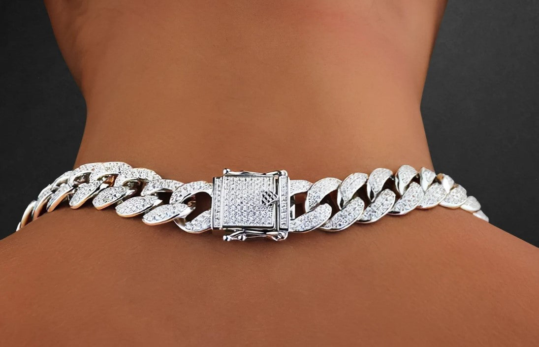 GOLD ICED CUBAN NECKLACE