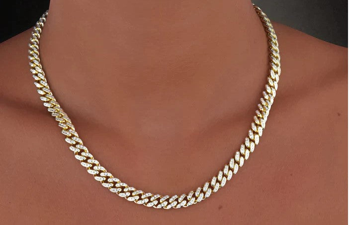 BABY ICED CUBAN NECKLACE GOLD