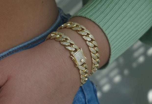 14k Custom Name Baby ID Bracelet with Cuban Link Style Chain — MyAZGold