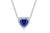 Fancy Lab-Grown Sapphire Halo Heart Necklace BY Lafonn