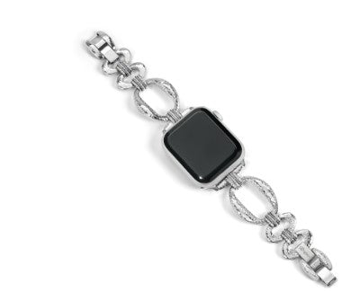 Brighton Silver and Black Linked Bracelet Watch Contempo Linx Watch Band - Brighton main image 3
